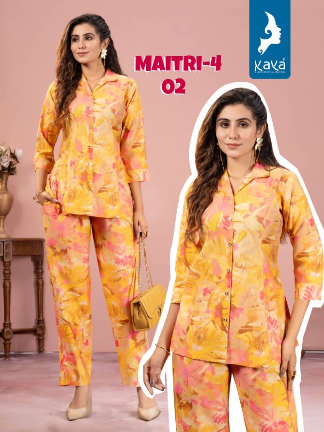 Maitri Vol 4 By Kaya Printed Western Cord Set Top With Bottom Wholesale Online
